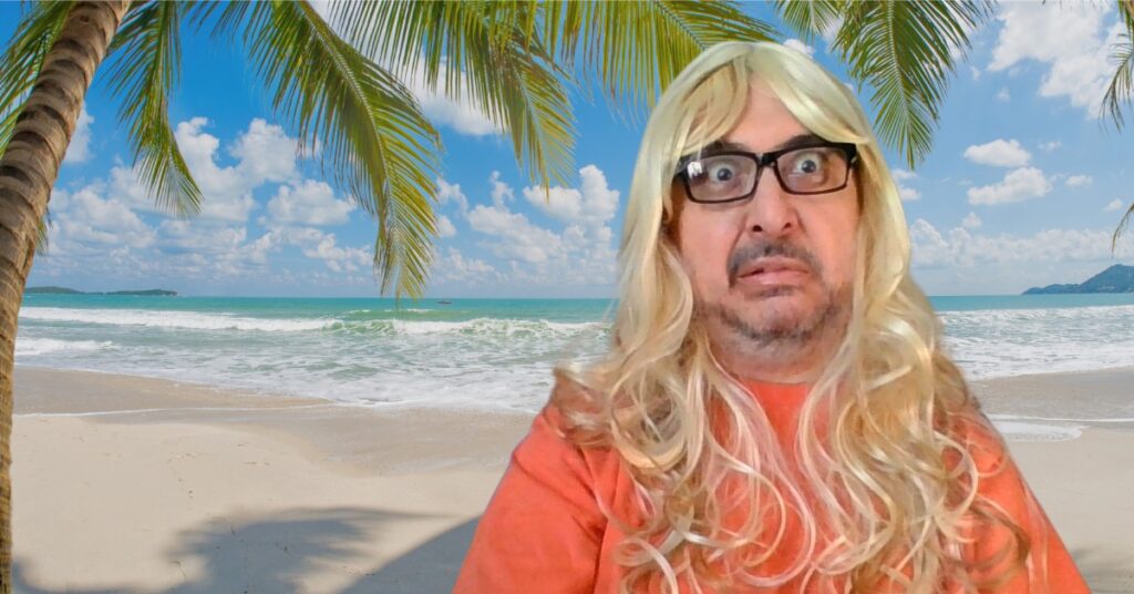 Clive Omelet experiences a beach disaster on his blog where he talks about his many predicaments.