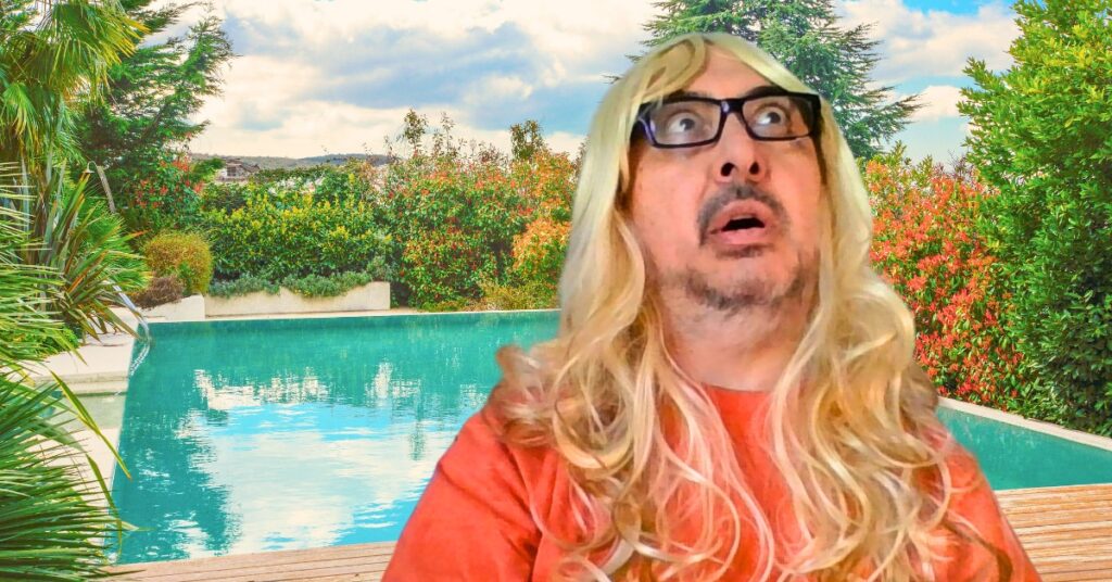 Clive Omelet experiences a swimming pool disaster on his blog where he talks about his many predicaments.